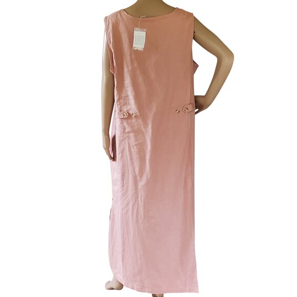 NEWPORT NEWS 2 Pc Jumper Dress Shacket Set Women's Plus 2X 20W Mauve/Light Brown - Picture 7 of 14